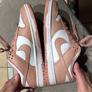 Women's rose whisper dunks 6.5